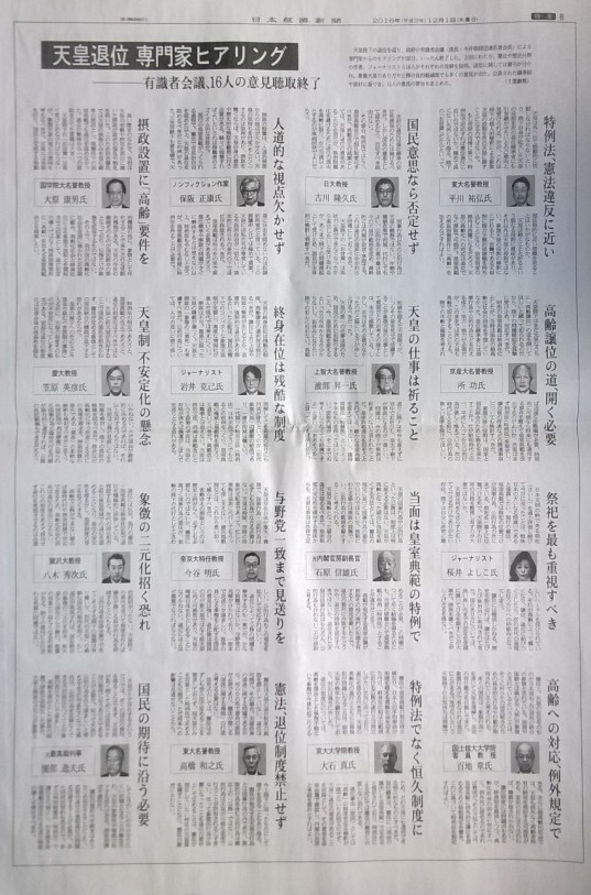 日本経済新聞2016年12月1日
